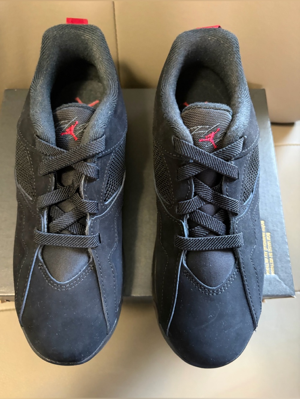 BNWB NIKE AIR JORDAN MVP 92 PRESCHOOL (BLACK/ANTHRACITE/GYM RED) US SIZE 2.5Y